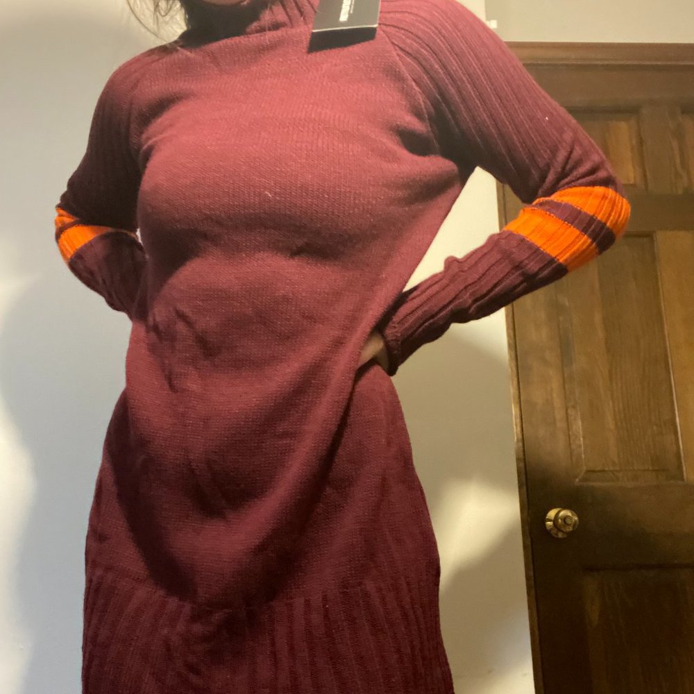 prettylittlething high neck sweater dress size small